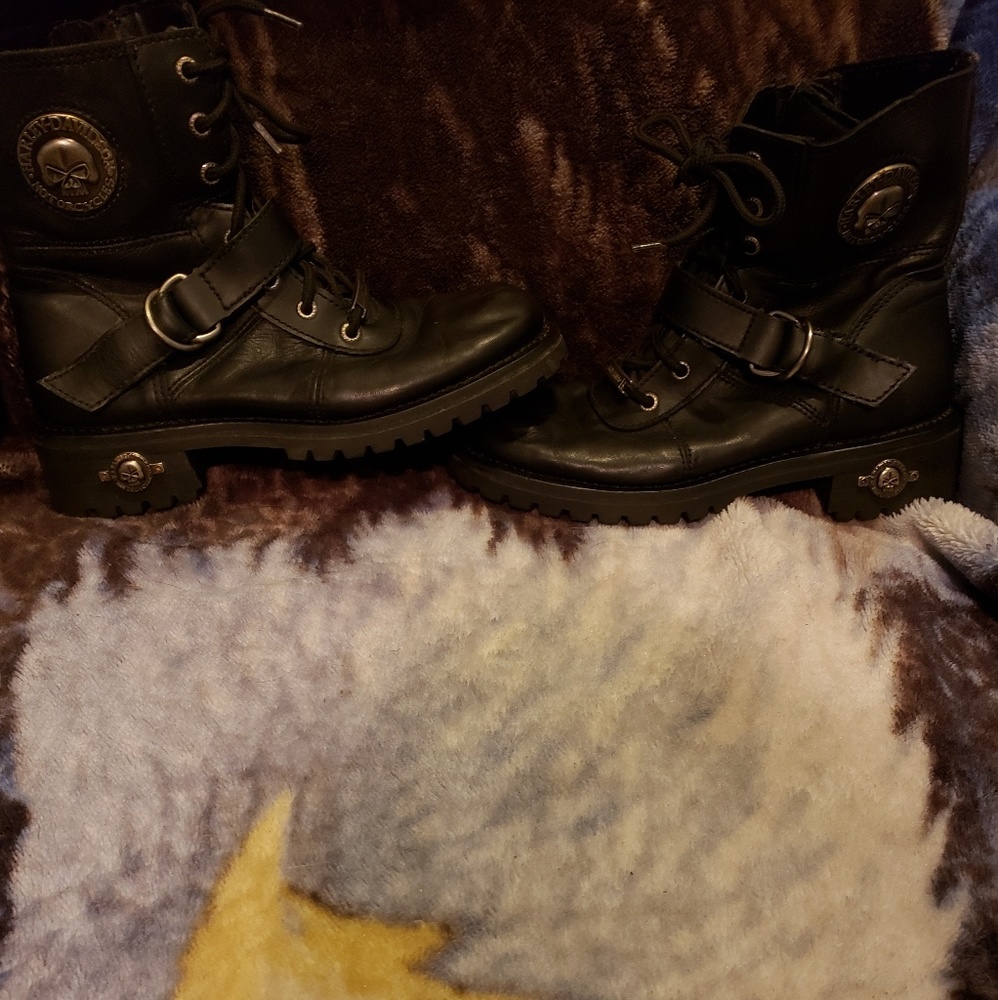 Harley Davidson Skull Boots Size 8